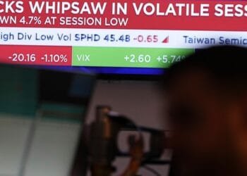 US stock market sinks lower after wild swings over Trump’s tariff plans