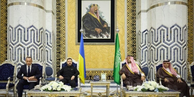 Ukraine’s Zelenskyy arrives in Saudi Arabia for peace talks