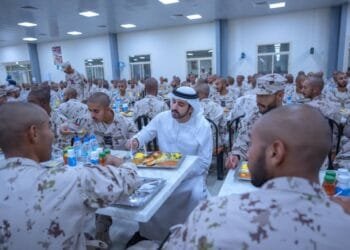 VIDEO: Sheikh Hamdan shares Iftar with national service recruits at Abu Dhabi Training Centre