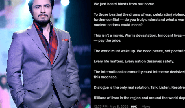 'War is devastation,' Ali Zafar urges dialogue to resolve Pak-Ind crisis