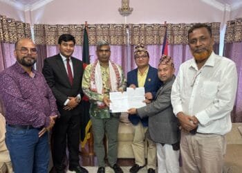 Declaration handed over Bangladesh Ambassador to Nepal Md Shafiqur Rahman