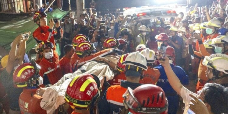 Woman pulled alive from quake rubble after 60 hours in Myanmar