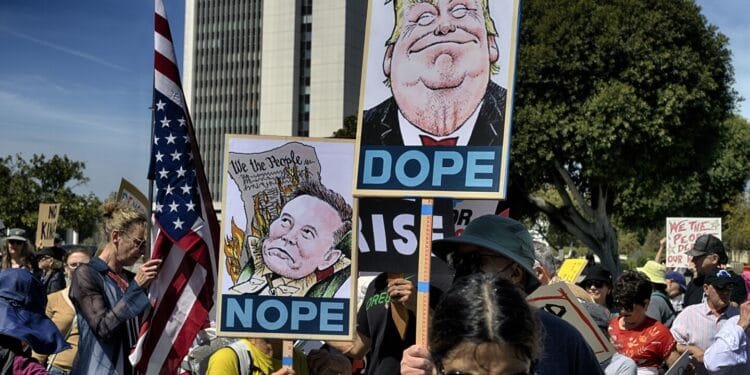 ‘Hands Off!’ protests against Trump and Musk are planned across the US